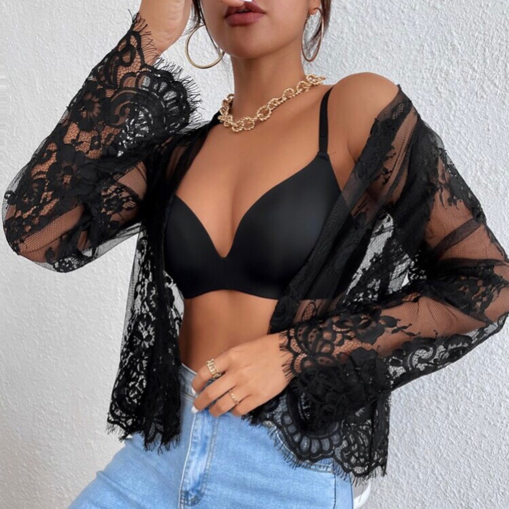 Black Lace Cardigan